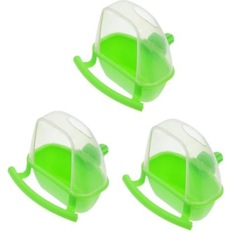 Boîte de nourriture pour oiseaux, 3 pièces, conteneur de nourriture pour oiseaux, maison pour oiseaux, Cage à oiseaux, gobelets en plastique, distributeur d'eau pour oiseaux, mangeoire pour oiseaux, p (1/5)