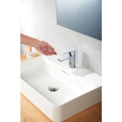 Kludi Zenta SL mitigeur lavabo 483890565WR4 sans garniture de vidange , position médiane eau froide, hauteur de sortie bord inférieur 75mm, chromé (1/5)