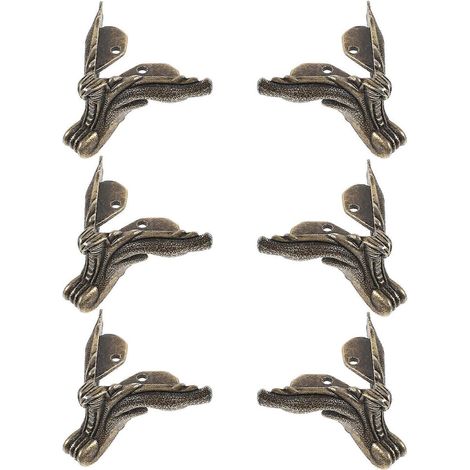 Six pieds de support pour meubles de 30 x 42 mm, pieds décoratifs en alliage de zinc en forme de griffe de tigre, accessoires pour canapé, vert foncé. (1/5)
