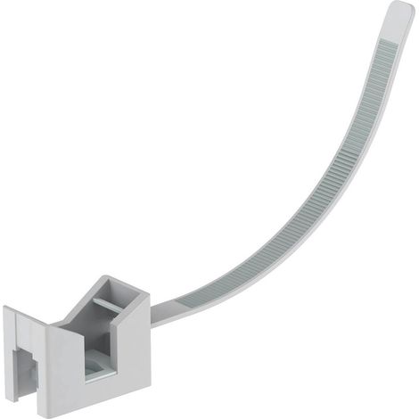 OBO Bettermann Abrazadera para bridas 7,5x180mm poliamida gris claro RAL 7035, 2332790