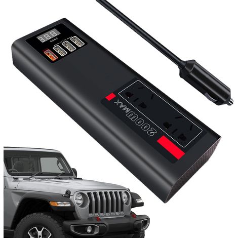 Onduleur pour Voiture, convertisseurs de Puissance, Adaptateur Portable, Adaptateur de Prise de Voiture à 6 Ports, convertisseur de Prise de Voiture pour SUV, Voyage, Camping-Car, Camion (1/5)
