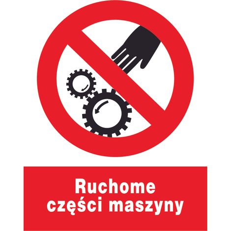 ZZO-40 SCHILD Arbeitsschutzschild Bewegliche Teile der Maschine (1/2)