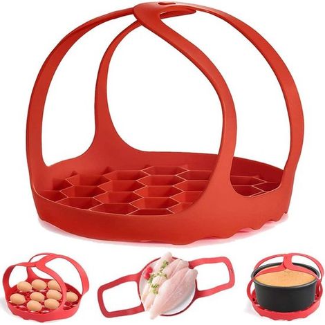 Stampo da forno in silicone con funzione di trasporto per multicooker da 6 e 8 litri, stampo anti-scottatura, inserto per carrello elevatore e cestello per la cottura a vapore, senza BPA e resistente  (1/5)