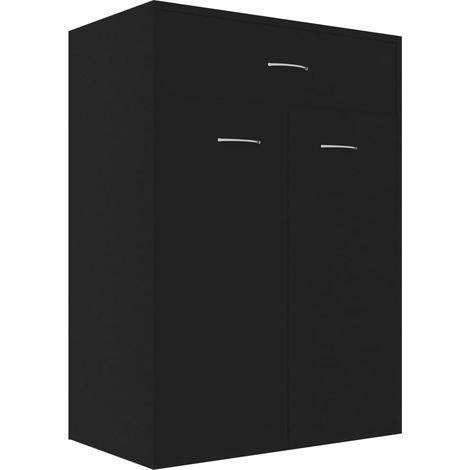Maison Exclusive - Scarpiera Nera 60x35x84 cm in Legno Multistrato