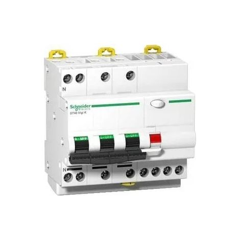 Schneider A9N21228 Disjoncteur Différentiel prodis DT40k vigi pdc 4,5ka 3p+n courbe c 16a type ac 300ma