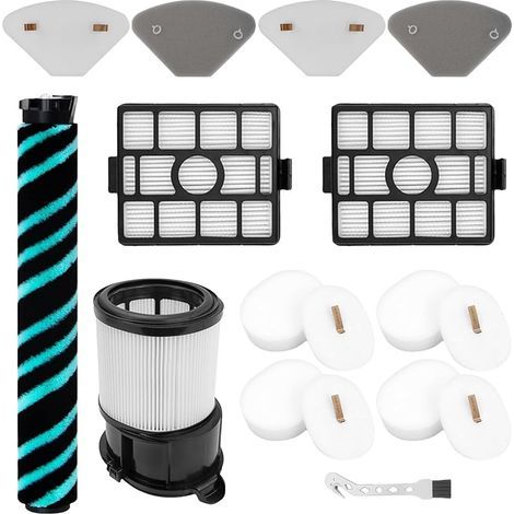 Accessoires Brosse et Filtre pour Shark PowerDetect IP3251EUT IP3251C IP3251 IP3252 DuoClean Anti Hair Wrap Plus Aspirateur à Piles Pièces de Rechange (12 Pièces) (1/5)