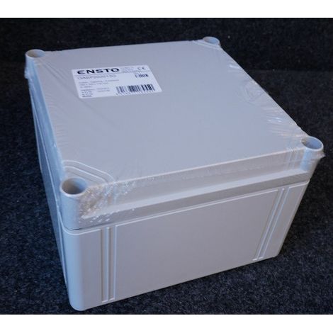 Coffret étanche plastique ABS 200x200x132mm gris avec couvercle opaque étanche IP67 ik08 CUBO O