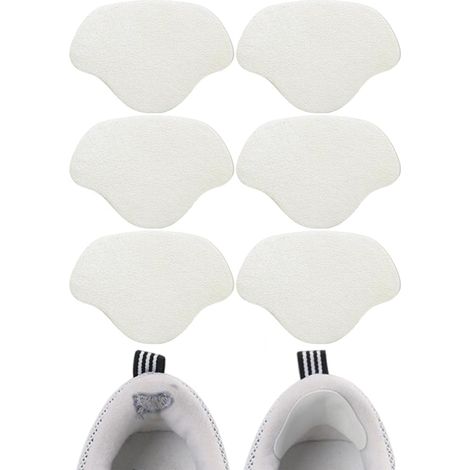 paia di toppe per riparare il tacco delle scarpe - Toppe anti-buco, adesivi autoadesivi per il tacco, cuscinetti per la riparazione del tacco, bianche (1/5)