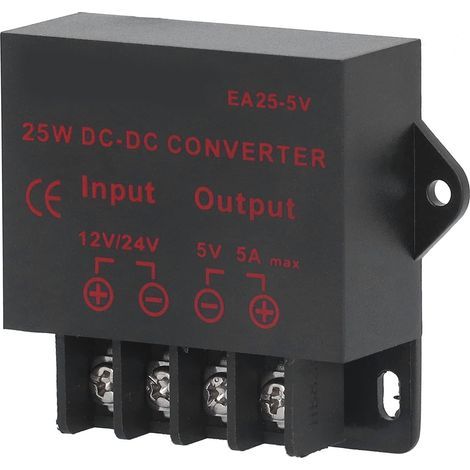 12V to 5V 5A DC Converter Regulator Aluminum Module (1/5)