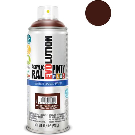 Peinture à base d'eau PintyPlus Evolution - RAL 8017 Chocolat Intense 520cc (1/3)