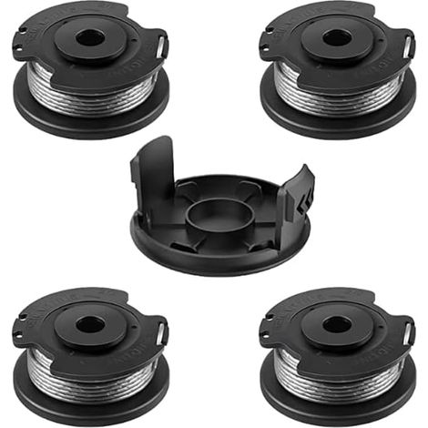 Bobine pour BOSCH, 4+1 bobines de rechange en nylon F016800569/F016800385, bobine pour Bosch EasyGrassCut, compatible avec 23SL/26S (diamètre 1,65 mm, longueur 4,9 m). (1/5)