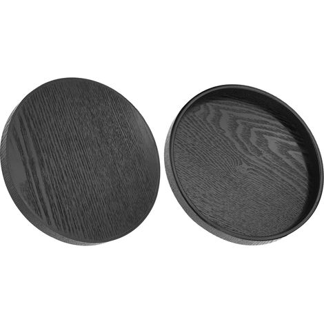 Rundes Serviertablett aus Massivholz für Tee, Kaffee, Snacks, Mahlzeiten und Restaurants, 27 cm (1/5)