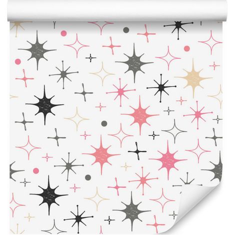 Carta da parati con stelle colorate per soggiorno e camera da letto, 50x1000 cm (1/5)