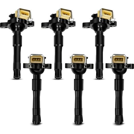 Lot de 6 bobines d'allumage compatible avec série 3 5 E36 E39 E46 Rang e Rove R III ZS 45 75 1995-2005 12131404309