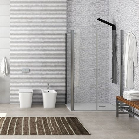 Box doccia 80x70 angolare apertura 70cm saloon KS2800-SSN kamalu
