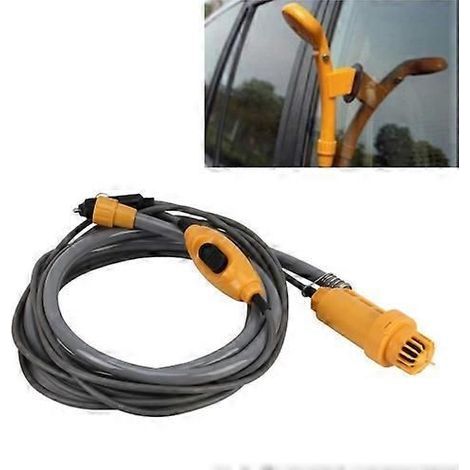DC 12V Taking Shower Washing Car Washing Dish Water Power Adjustable Automobile Shower Set with 2m Plastic Hose