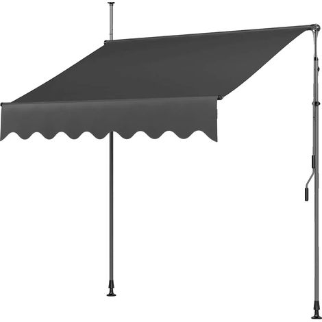 Toldo para balcón, altura regulable de 200 a 300 cm, tejido resistente a los rayos UV. (1/2)