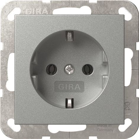 Gira Presa SCHUKO System 55 F Alu [418826], 4188 26