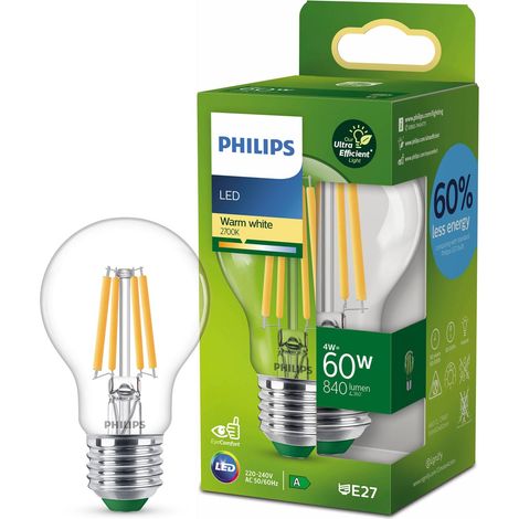 Led e27 normal 4w 60w klar 840lm 2700k energieklasse a (1/5)