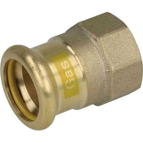 Raccord a sertir en bronze Reduction fem/fem 22x3/4" fem Type 6270g contour M WG907