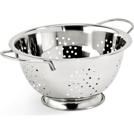 Passoire avec anse Ø 28 cm perforation Ø 4 mm inox - Was Germany (1/2)