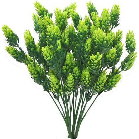 Künstliche Hopfenpflanze, 4 Bündel, Blumengirlande, Pflanzen, künstliche Hopfenblätter, Simulation, Sträucher, künstliche Blumen für den Innen- oder Außenbereich, Home, Party, Dekoration, grüne Frücht (1/5)