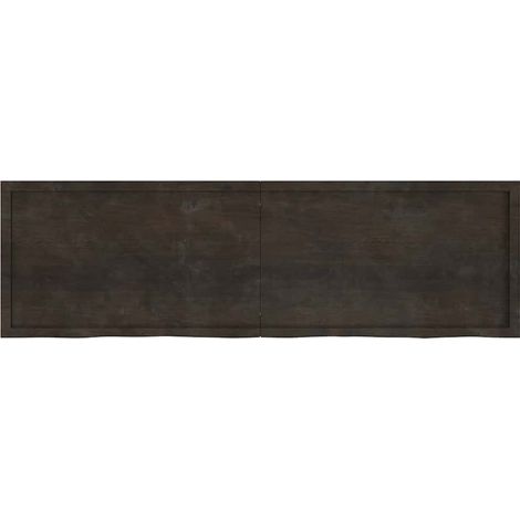 Étagère murale,Étagère flottante marron foncé bois chêne massif traité CFW73025 (1/5)