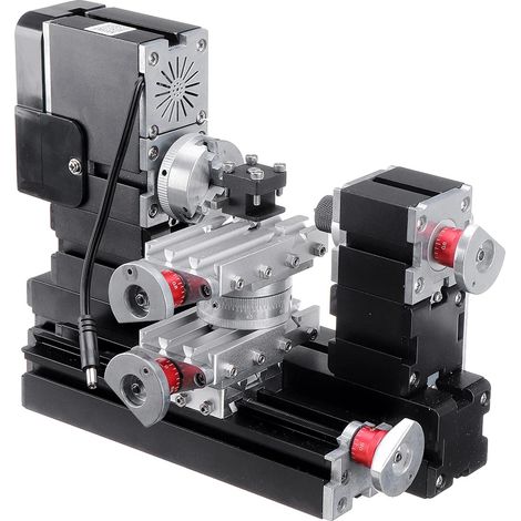 Mini Tour Métallique Rotatif, Moteur Haute Puissance, Design Polyvalent, noir (1/2)