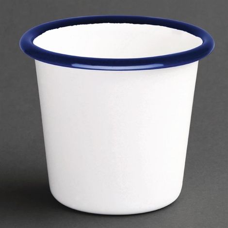 Pot à sauce en acier émaillé bleu et blanc 114ml - Ref DC383 - Olympia (1/5)