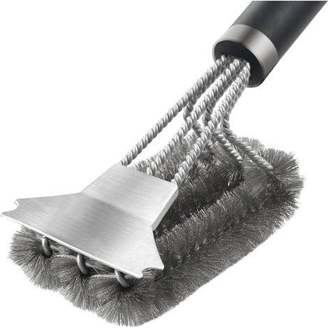 Brosse de nettoyage pour raclette à plancha, raclette pour plancha en acier inoxydable, raclette professionnelle avec manche, raclette à plancha en acier inoxydable, outil de nettoyage pour barbecue I