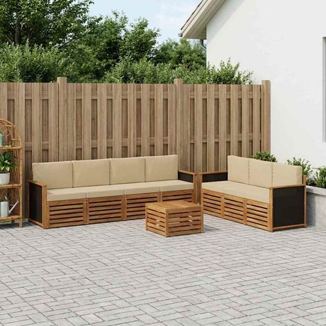 vidaXL Sofagarnituren mit Kissen 8 pcs Massivholz Akazie (1/5)