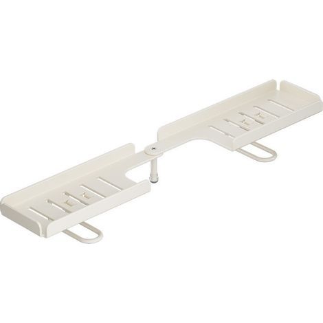 Étagère de lavabo en acier au carbone sans perçage, 60 cm, pliable, pratique pour ranger les articles de toilette et les cosmétiques de salle de bain.