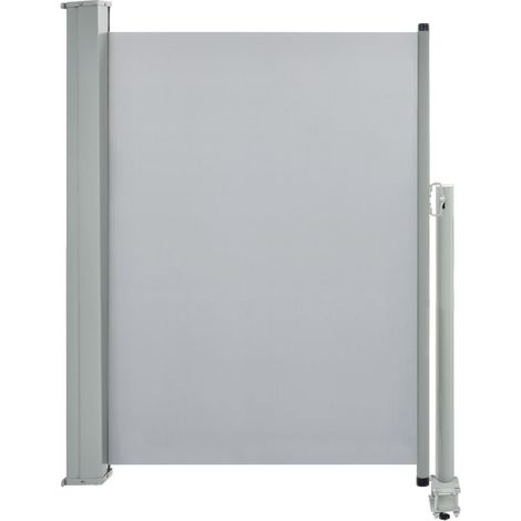 Toldo lateral retráctil/protección visual para patio jardín terraza balcón 100 x 300 cm gris 020007178