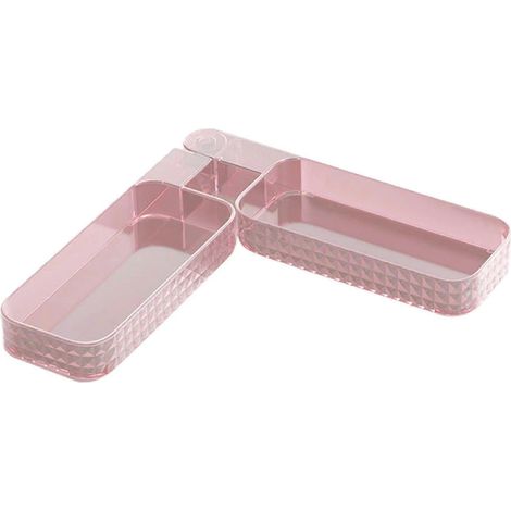 Eckduschablage, einfach zu verwenden, für die Duschtasche, ohne Zubehör, robuste Duschablage, rostfrei, für Hotelküche, Badezimmer, Studentenwohnheim-Pink (1/5)