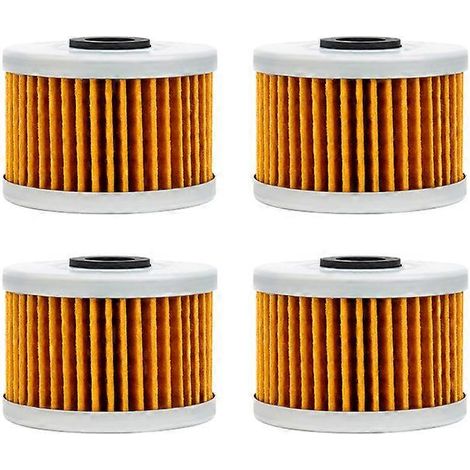 Filtro de aceite compatible de 4 piezas para KAWASAKI BN125 ELIMINATOR KL250 SUPER SHERPA 250 KLX250 D-TRACKER KLX250SF KLX250S KLX250R KLX300 1997-2007 (4 piezas) (1/5)
