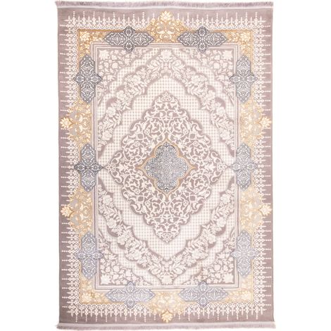Tapis oriental tissé Nairobi - 225x150cm, Rectangular - 100% Acrylique - Tissé - Argent (1/5)