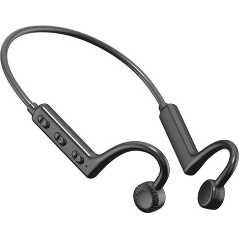 Casque Bluetooth à conduction osseuse, casque tour de cou, casque sans fil, fonctionne avec les smartphones, écouteurs de musique. (1/5)
