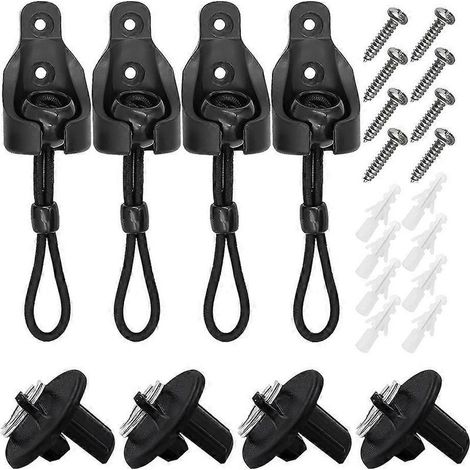 Kit de 4 tendeurs élastiques et embouts de fixation pour store enrouleur extérieur. (1/5)