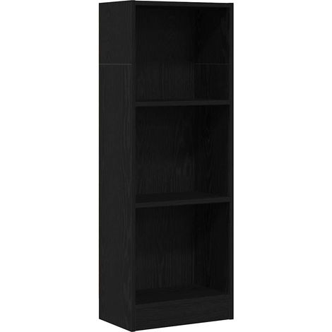 Maison Exclusive - Bücherregal Schwarz Eichen-Optik 40x24x109 cm