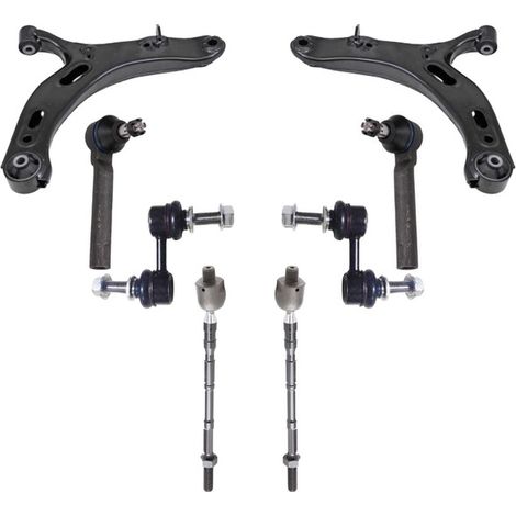 KIT BRACCIO OSCILLANTE 8 PEZZI COMPATIBILE CON SUBARU LEGACY V (BM) 2.0 D AWD (BMD) / Kit Sospensione Completo OE/OEM / Bracci Oscillanti + Testine Sterzo / Sostituzione Diretta OEM