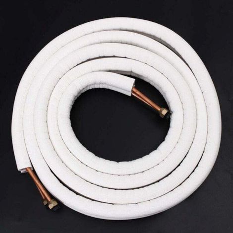Tuyau En Cuivre Isolé 1/4 '' 3/8 '' Climatiseur Tuyaux Raccords Paire Tube De Bobine - 4M (1/3)