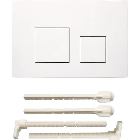 Plaque de déclenchement pour WC Compatible avec Geberit sigma01 sigma10 sigma20 sigma21 sigma30 sigma50 sigma60 Plaque de déclenchement en plastique pour chasse d'eau à 2 débits (blanc) (1/5)