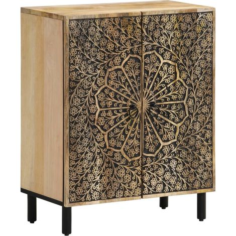 Maison Exclusive - Credenze 3 pz 60x33x75 cm in Legno Massello di Mango (1/5)