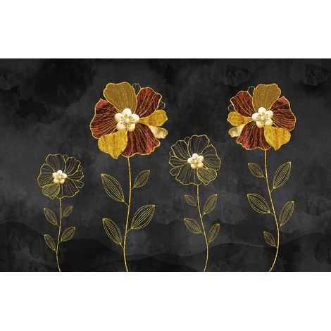 Papier peint panoramique - Fleurs - 130 cm x 84 cm (1/2)