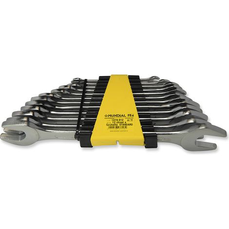 SET SERIE CHIAVI INGLESI ACCIAIO 12pz FISSA FORCHETTA 6-32mm MUNDIAL