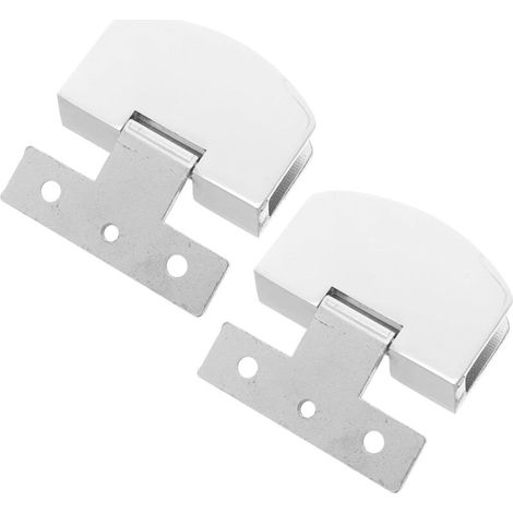 Set di 2 cerniere per porte in vetro, cerniere per mobili in vetro senza telaio per porte pivotanti (1/4)