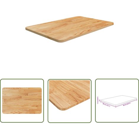 Comptoir de salle de bain Marron clair 60x40x1,5 cm Bois traité (1/4)