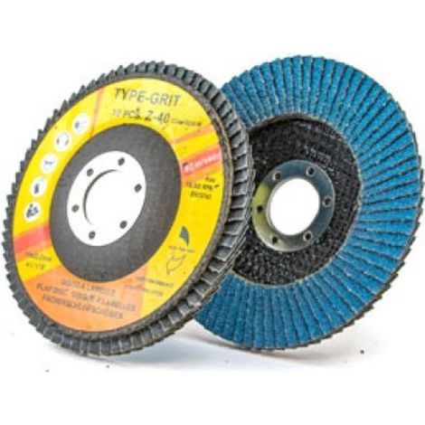 Disco lamellare per metallo/inox supporto rigido fibra vetro D.125x22 Gr.60 Rosver 10Pz