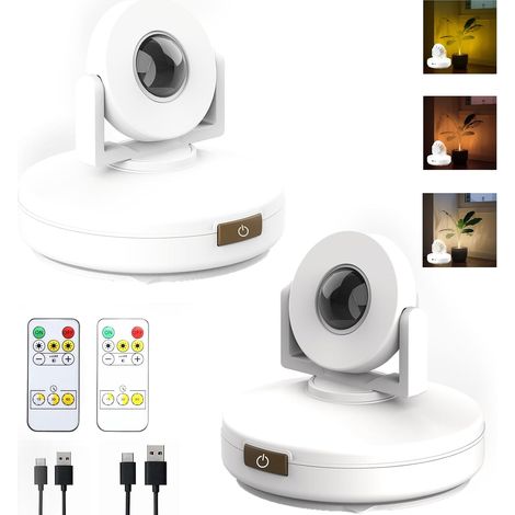 2Pack projecteur rechargeable, lumière d'image sans fil avec des lumières de puck dimmables pour les peintures (1/5)