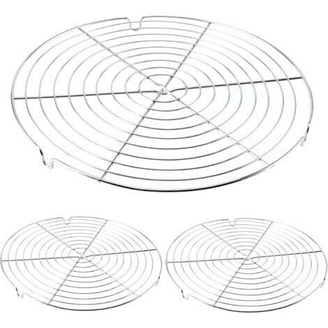 BUNTHAUS Lot de 3 Grille Ronde à gâteau 30,5 cm, pour Une Cuisson Uniforme et Rapide des gâteaux (1/4)